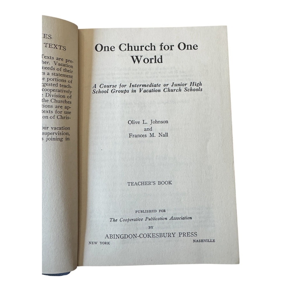 One Church For One World A Course For Intermediate Or Jr High School Groups